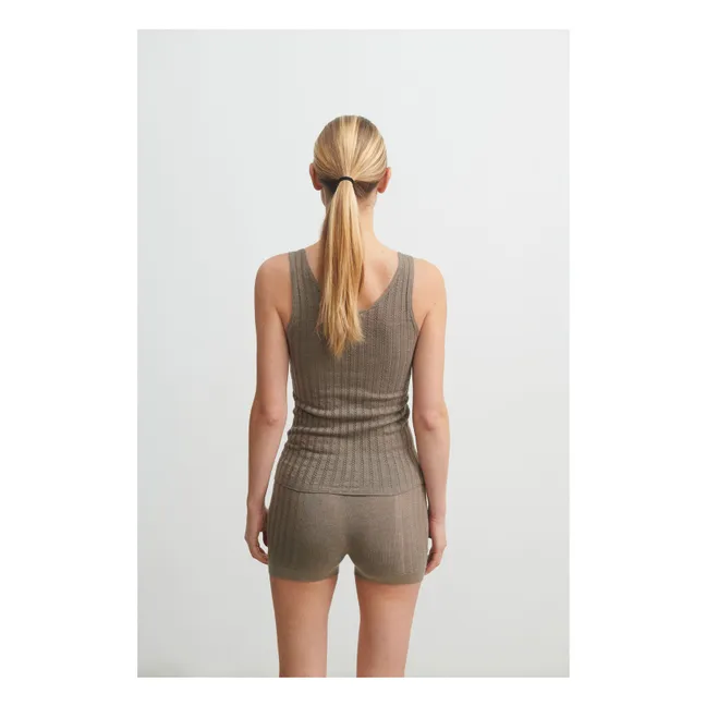 Maglione in lana merino a maglia fine - Collezione Donna | Nocciola