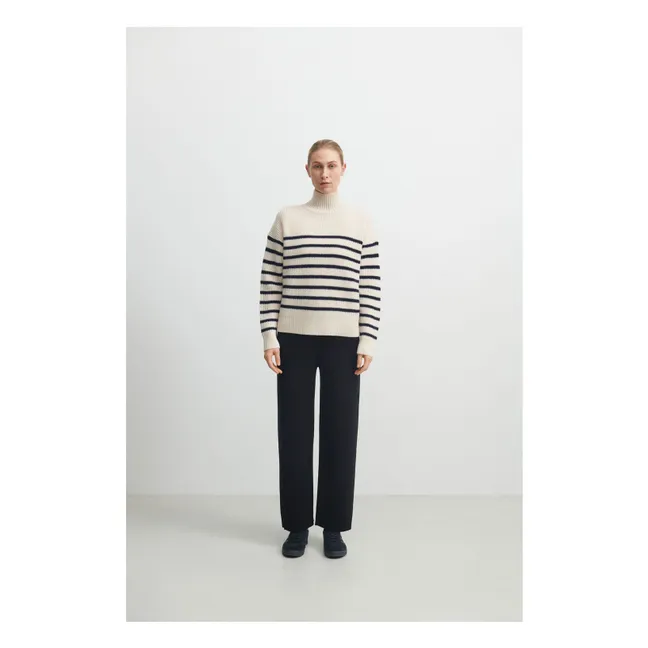 Jersey de lana Marinière - Colección Mujer | Crudo