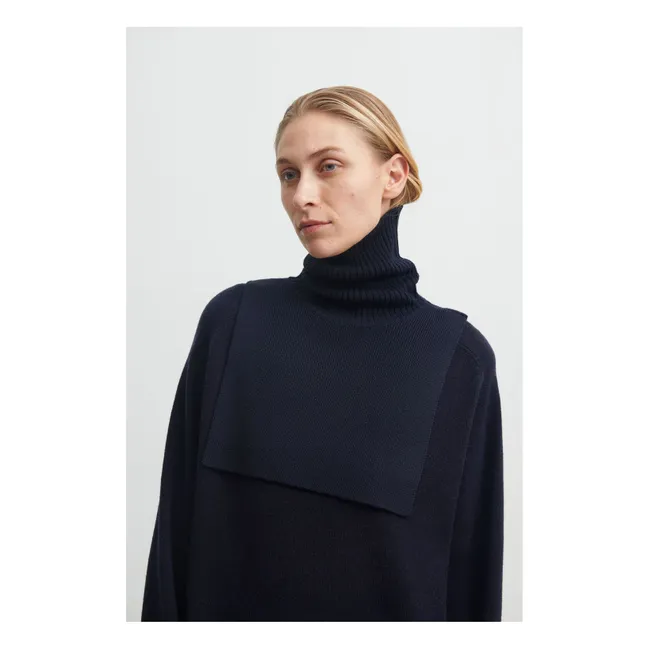 Cuello de lana merina - Colección Mujer | Azul Marino