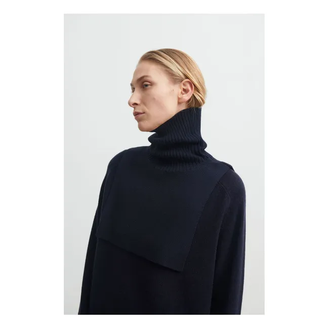 Cuello de lana merina - Colección Mujer | Azul Marino