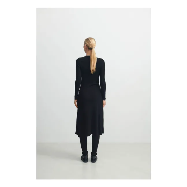 Vestido de lana merino - Colección Mujer | Negro