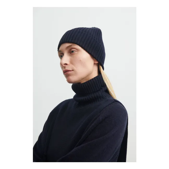 Cuello de lana merina - Colección Mujer | Azul Marino