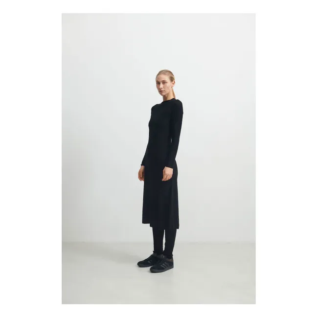 Vestido de lana merino - Colección Mujer | Negro