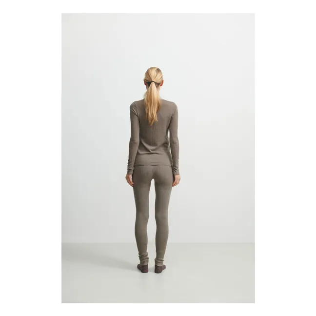 Legging aus Merinowolle - Damenkollektion | Beige
