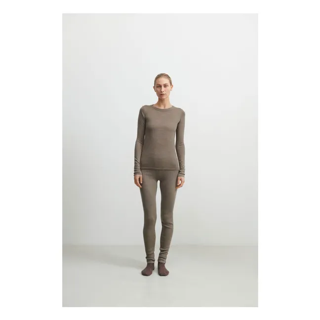 Legging de lana merina - Colección Mujer | Beige