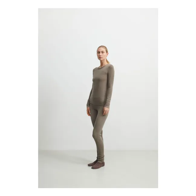 Legging aus Merinowolle - Damenkollektion | Beige