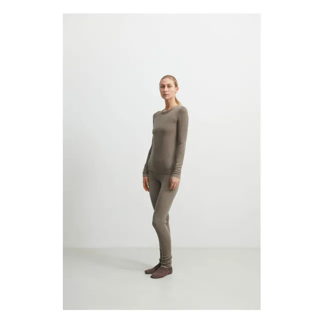 Legging de lana merina - Colección Mujer | Beige
