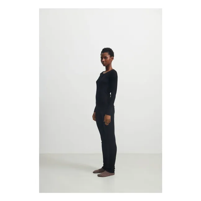 Gambale in lana merino - Collezione donna | Nero