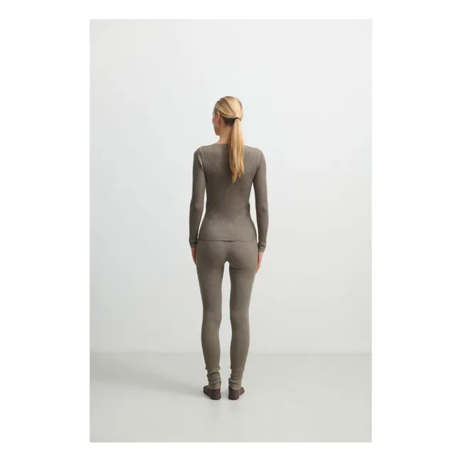 Maglione con bottoni in lana merino - Collezione Donna | Nocciola