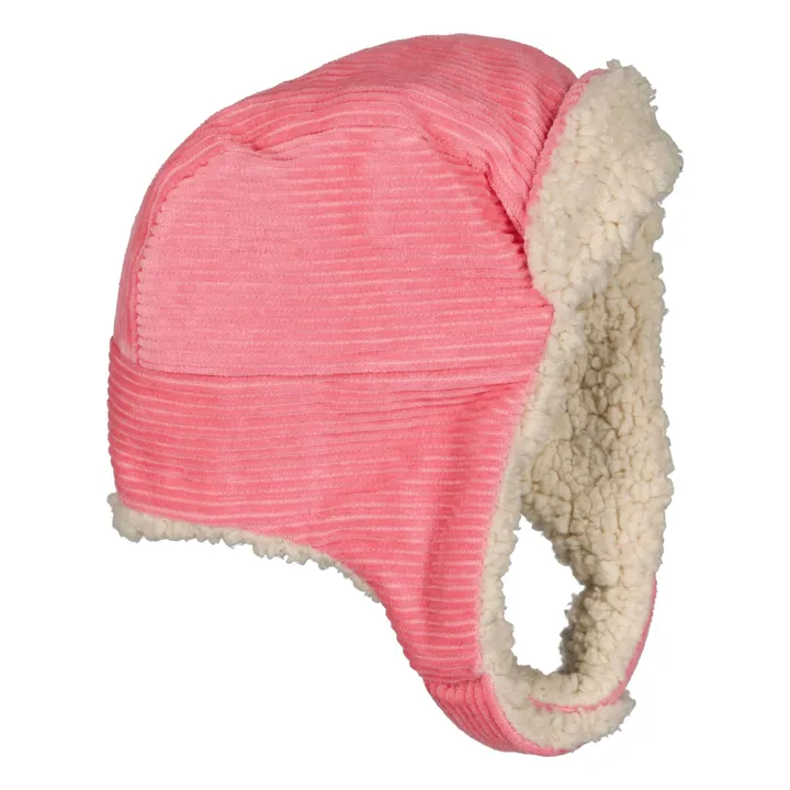 Chapka Toundra aus geripptem Velours Baby | Rosa- Produktbild Nr. 0