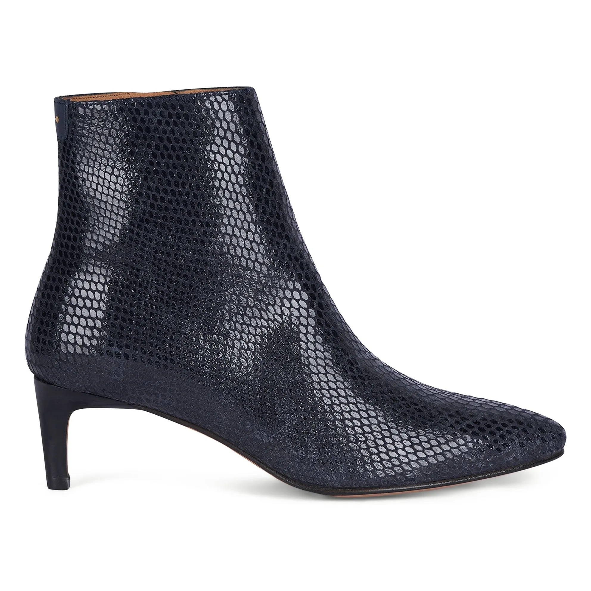 Anthology Paris Navy Blue Mara Kitten Heel Boots