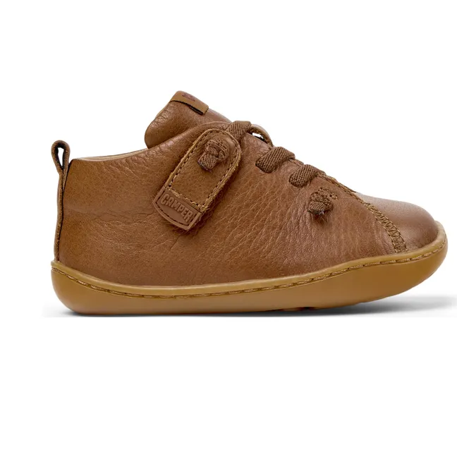 Chaussures Lacets Elastiqués Peu | Marron clair 
