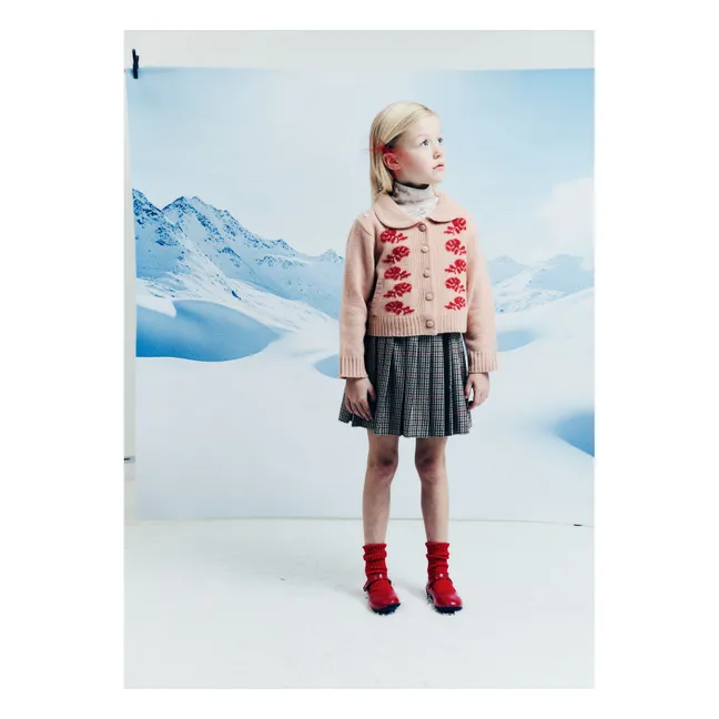 Cardigan Zuzana Fleurs Laine | Blush