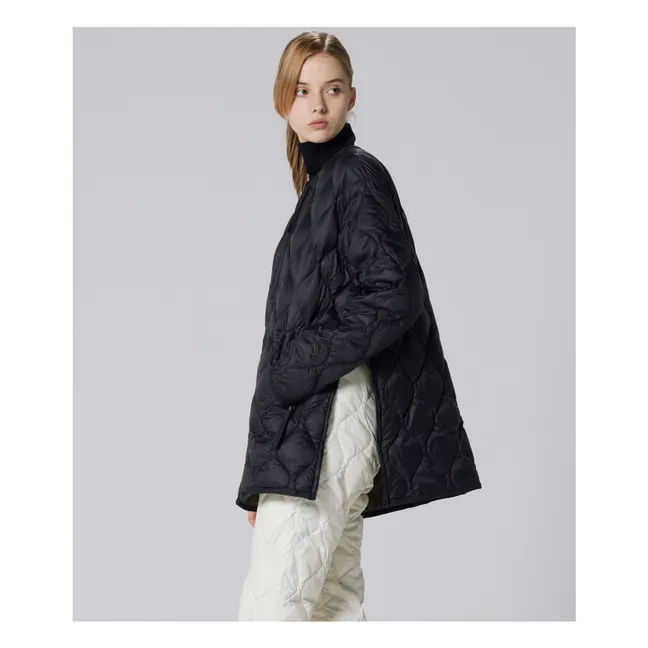 Lange Military Steppjacke Unisex | Schwarz