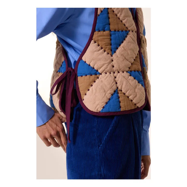 Veste Sans Manches Velia Coton Bio | Beige- Image produit n°3