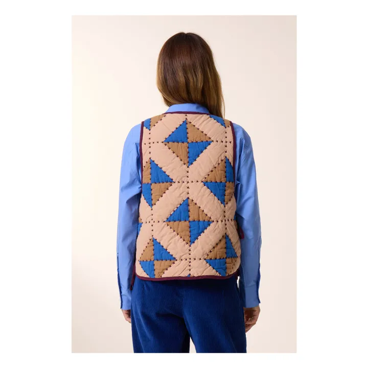 Veste Sans Manches Velia Coton Bio | Beige- Image produit n°2