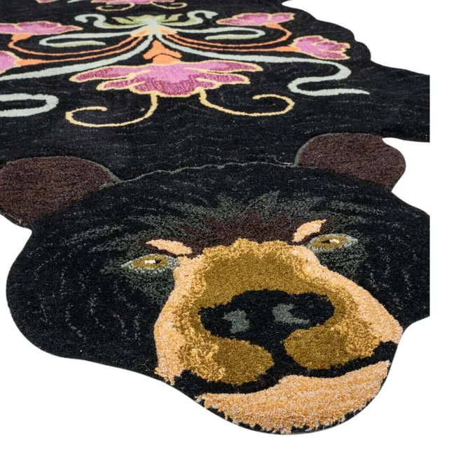 Tapis Ours en laine Blooming  | Noir