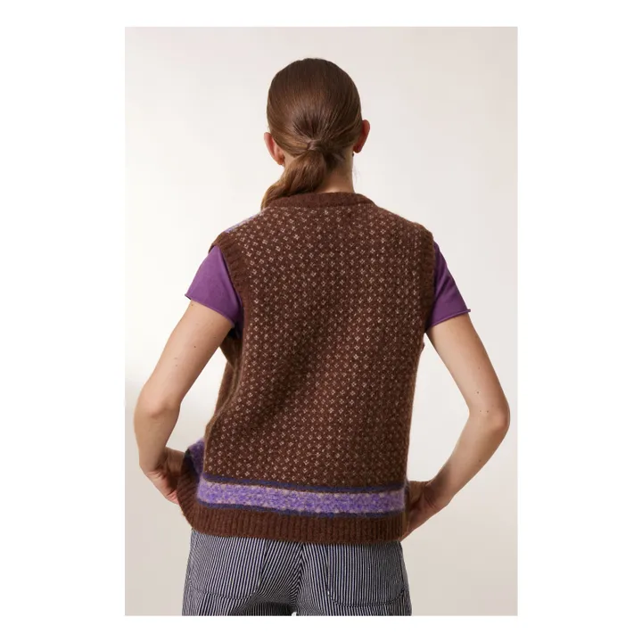 Leon & Harper Mamette Sleeveless Cardigan Merino wool and Alpaca