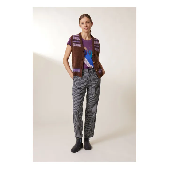 Leon & Harper Mamette Sleeveless Cardigan Merino wool and Alpaca