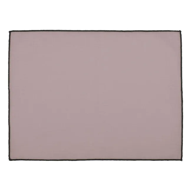 Mantel individual Borgo de lino revestido | Rosa empolvado