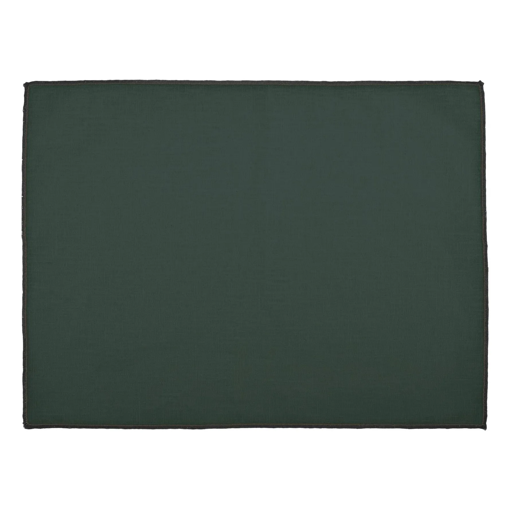 Haomy Dark Green Borgo Placemat In Coated Linen