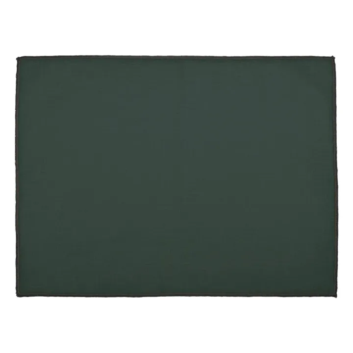 Mantel individual Borgo de lino revestido | Verde Oscuro- Imagen del producto n°0
