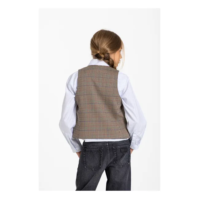 Gilet Marta Pied-de-Poule | Beige