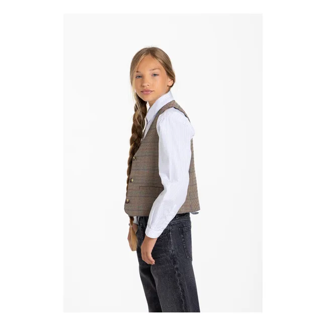 Gilet Marta Pied-de-Poule | Beige