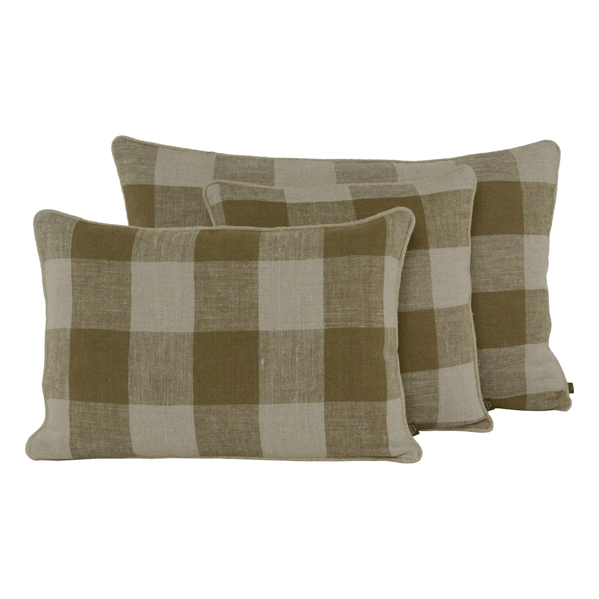 Haomy Gold Palma Washed Linen Cushion Cover