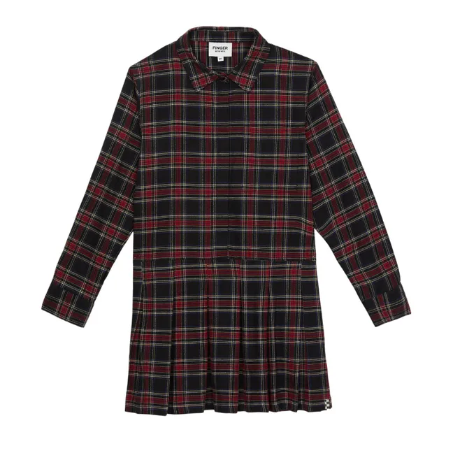 Robe Chemise Ample Alba Carreaux | Bordeaux