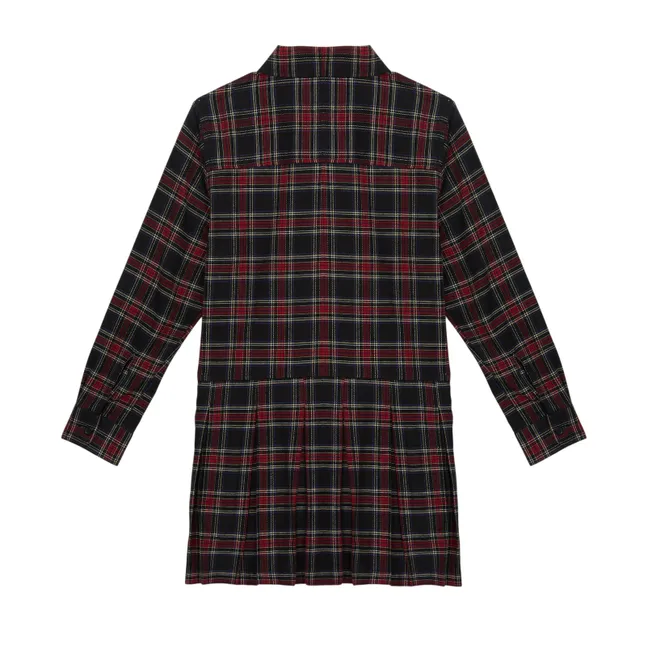 Robe Chemise Ample Alba Carreaux | Bordeaux