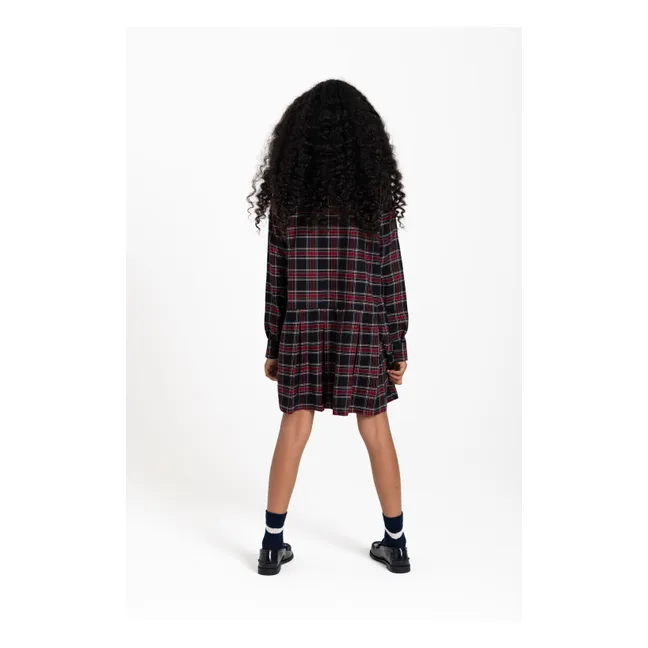 Robe Chemise Ample Alba Carreaux | Bordeaux