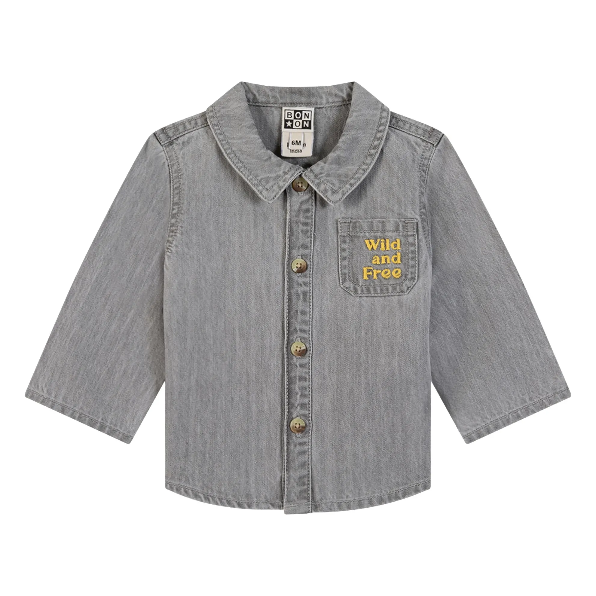 Bonton Grey Pan Chambray Shirt