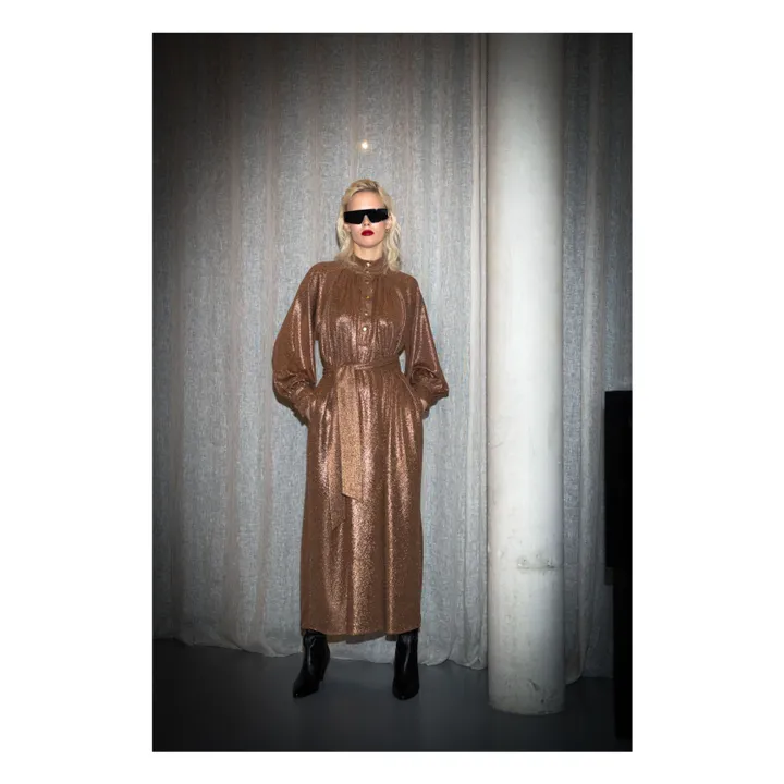 Robe Anderson Métallisée | Bronze- Image produit n°0