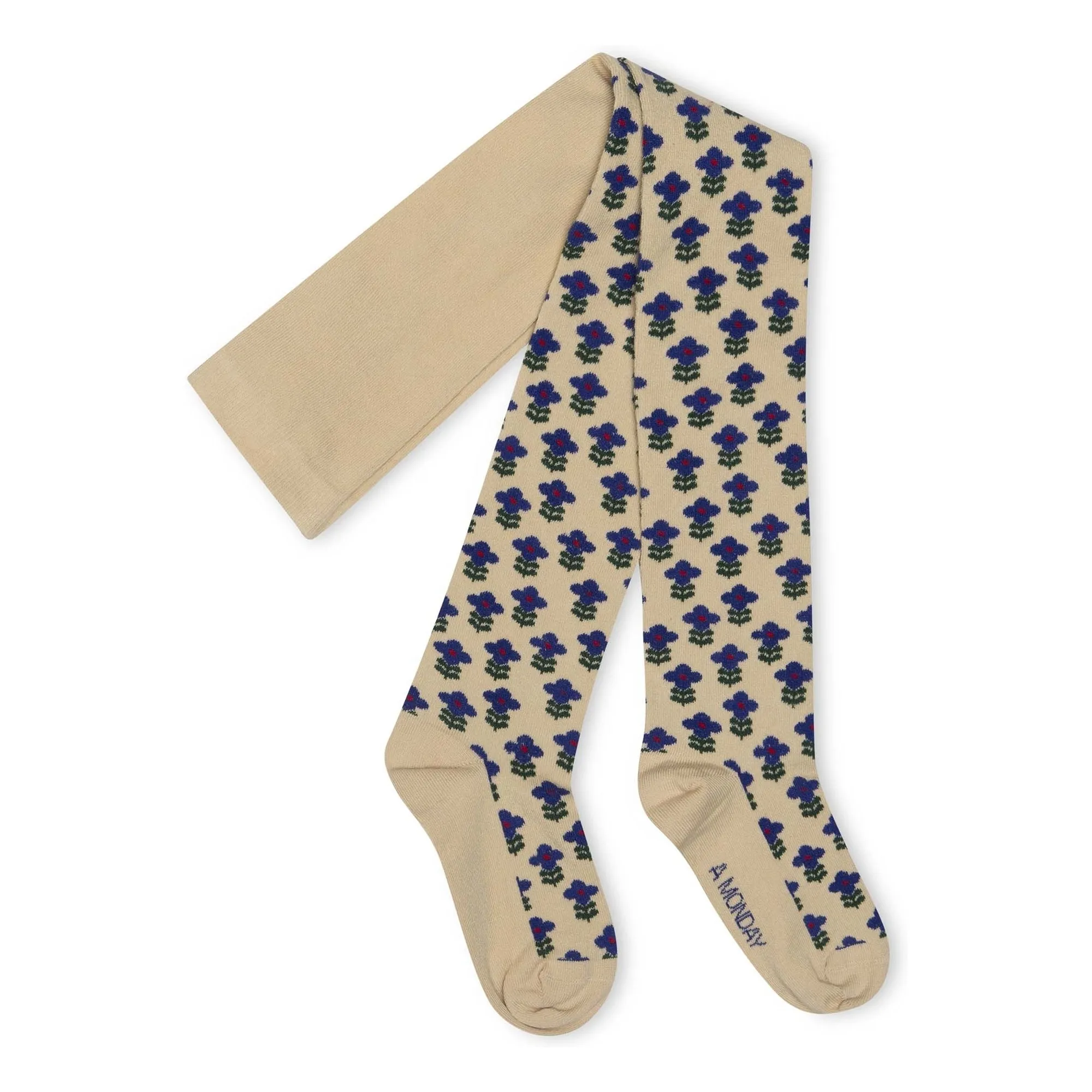 A Monday In Copenhagen Beige Tippie Tights Flowers