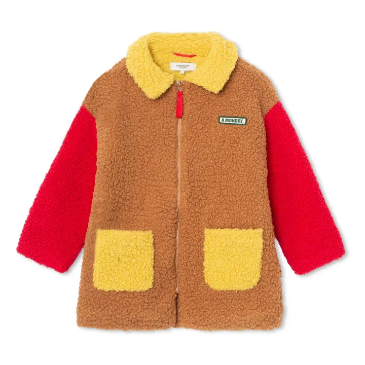 Thia Sherpa Coats | Camel- Product image n°0