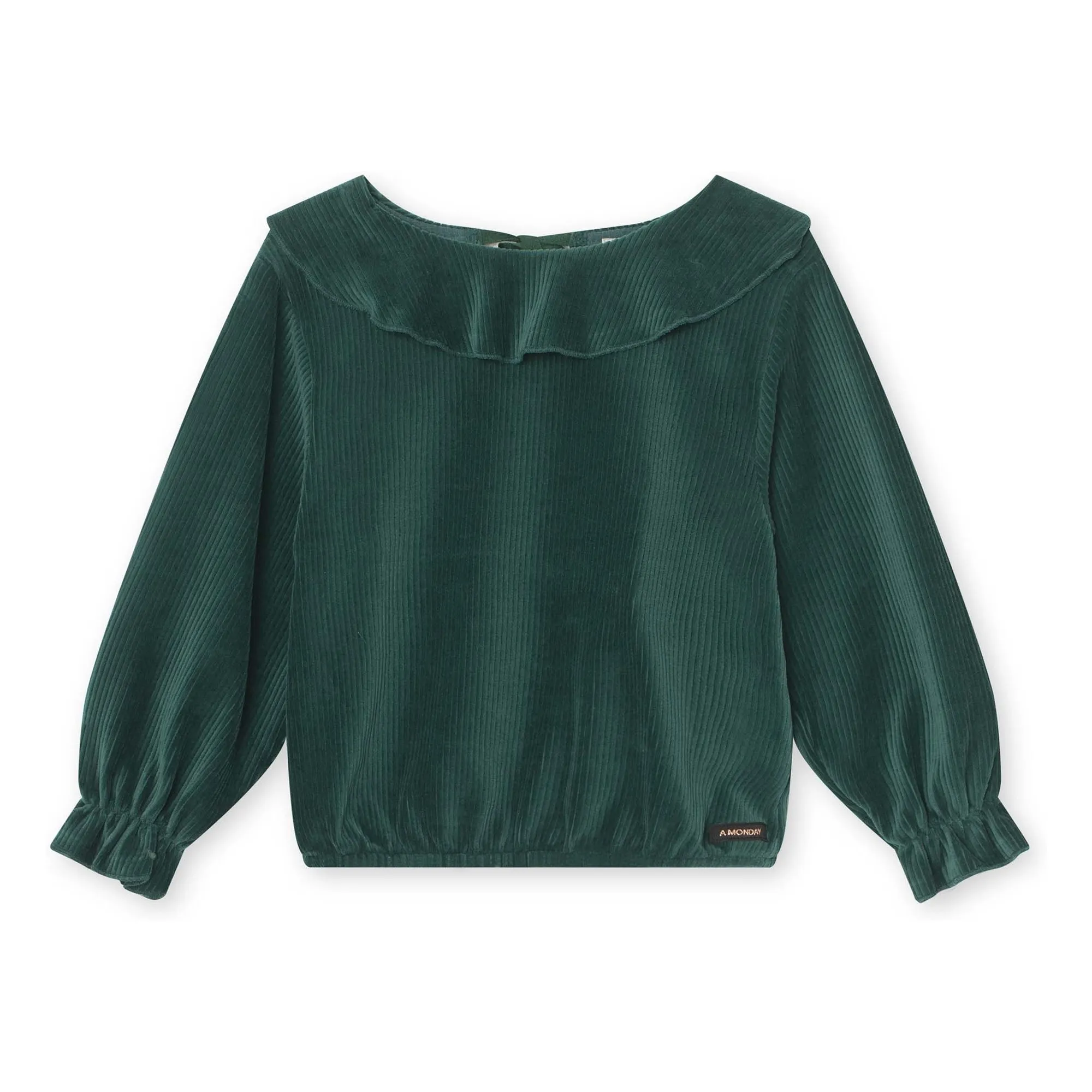 A Monday In Copenhagen Chrome Green Diana Organic Cotton Corduroy Sweatshirt