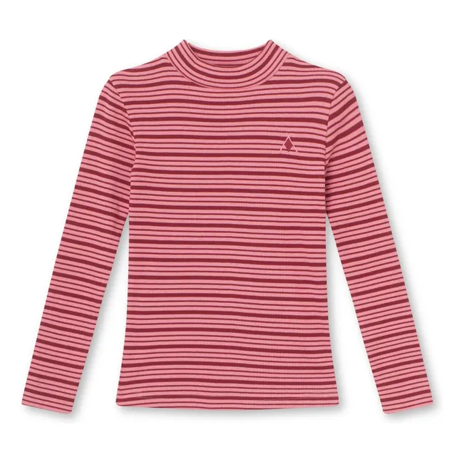 Ami Stripes Organic Cotton T-Shirt | Red