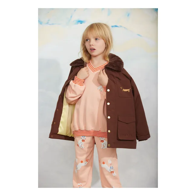 Parka Chien Fibres Recyclées | Marron