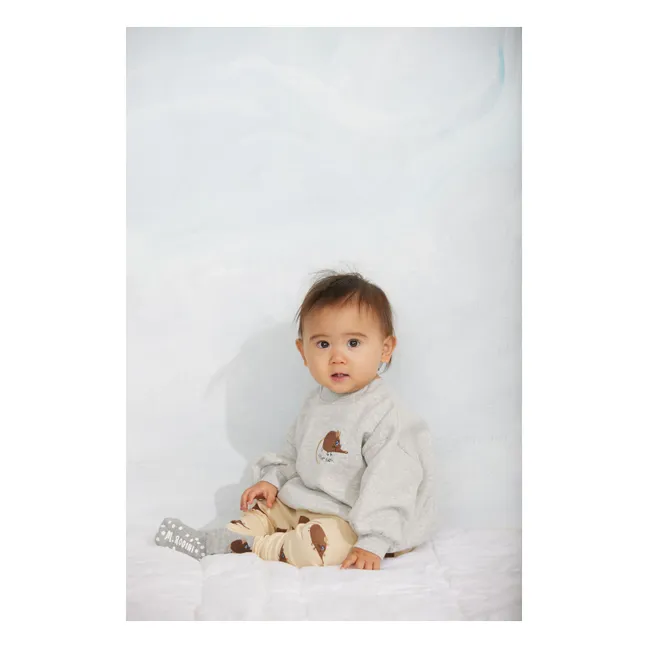 Sweat Souris Coton Bio | Gris chiné