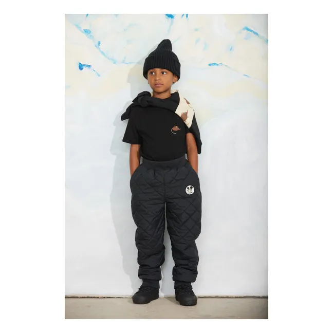 Embroidered Mouse T-shirt Organic cotton | Black