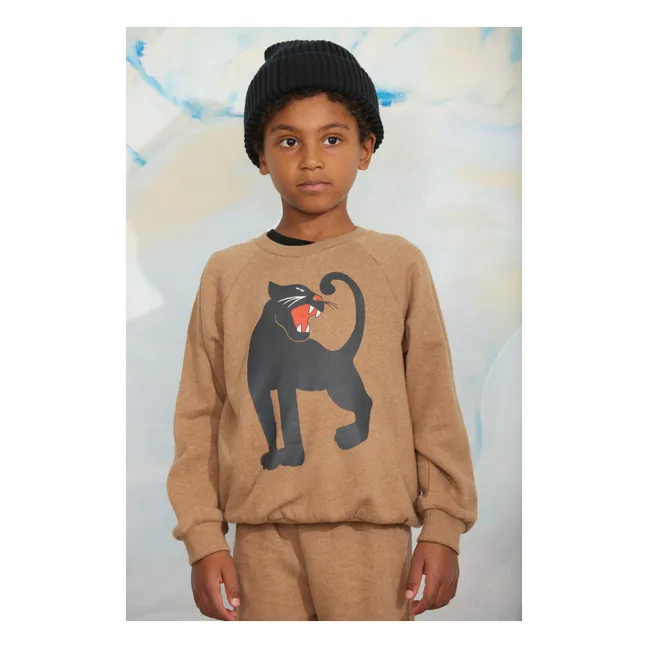 Sweat Panthère Coton Bio | Marron