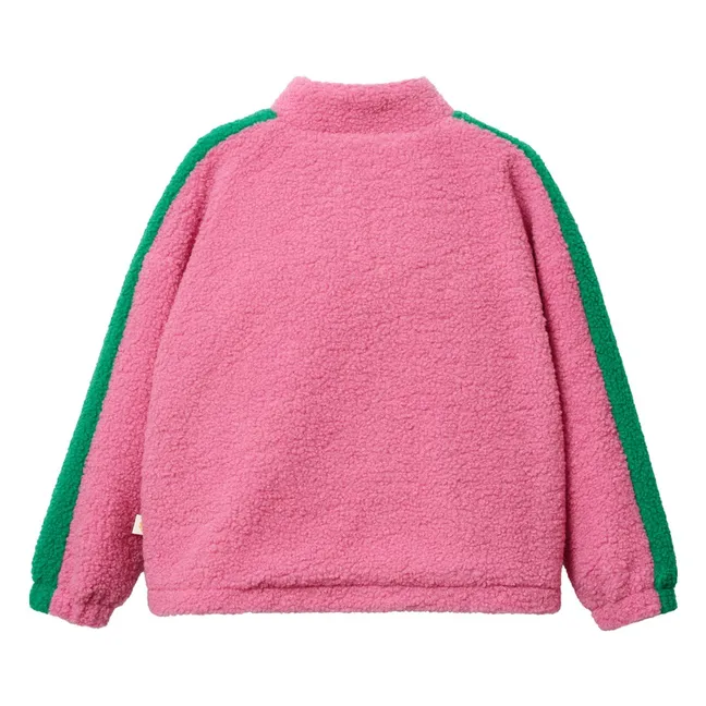 Veste Façon Sherpa Retro | Rose