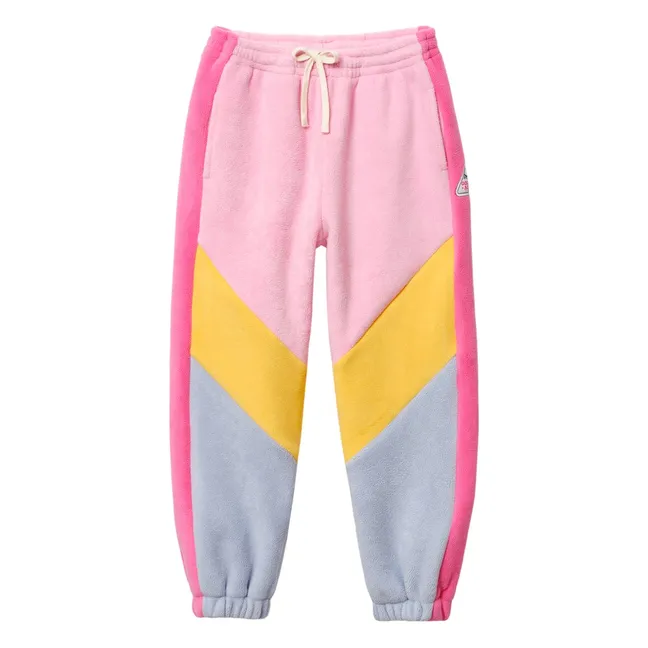Jogger Polaire Colorblock | Rose
