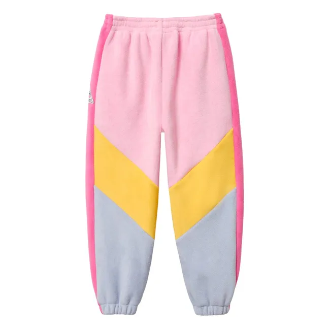 Jogger Polaire Colorblock | Rose