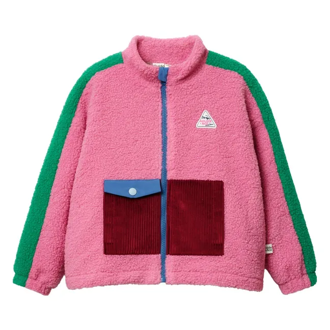 Veste Façon Sherpa Retro | Rose