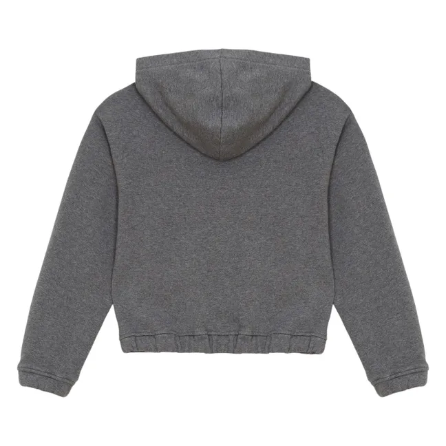 Sudadera con capucha de algodón ecológico Kaightleridge | Gris Jaspeado
