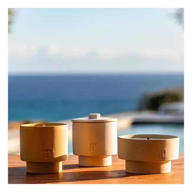 Outdoor candle with cover, neutral fragrance June Ibiza One  | Terracotta