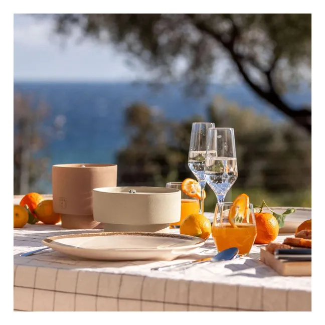 Vela de exterior con funda, fragancia neutra June Ibiza One  | Terracotta