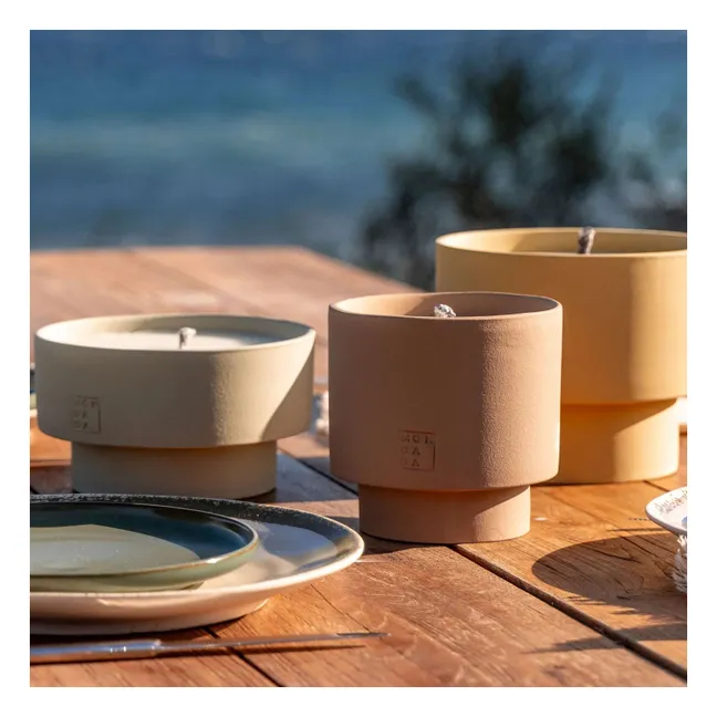 Outdoor candle with cover, neutral fragrance June Ibiza One  | Terracotta